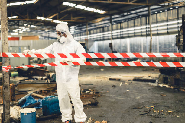 Professional Sewage Cleanup technician working in Marion, OH